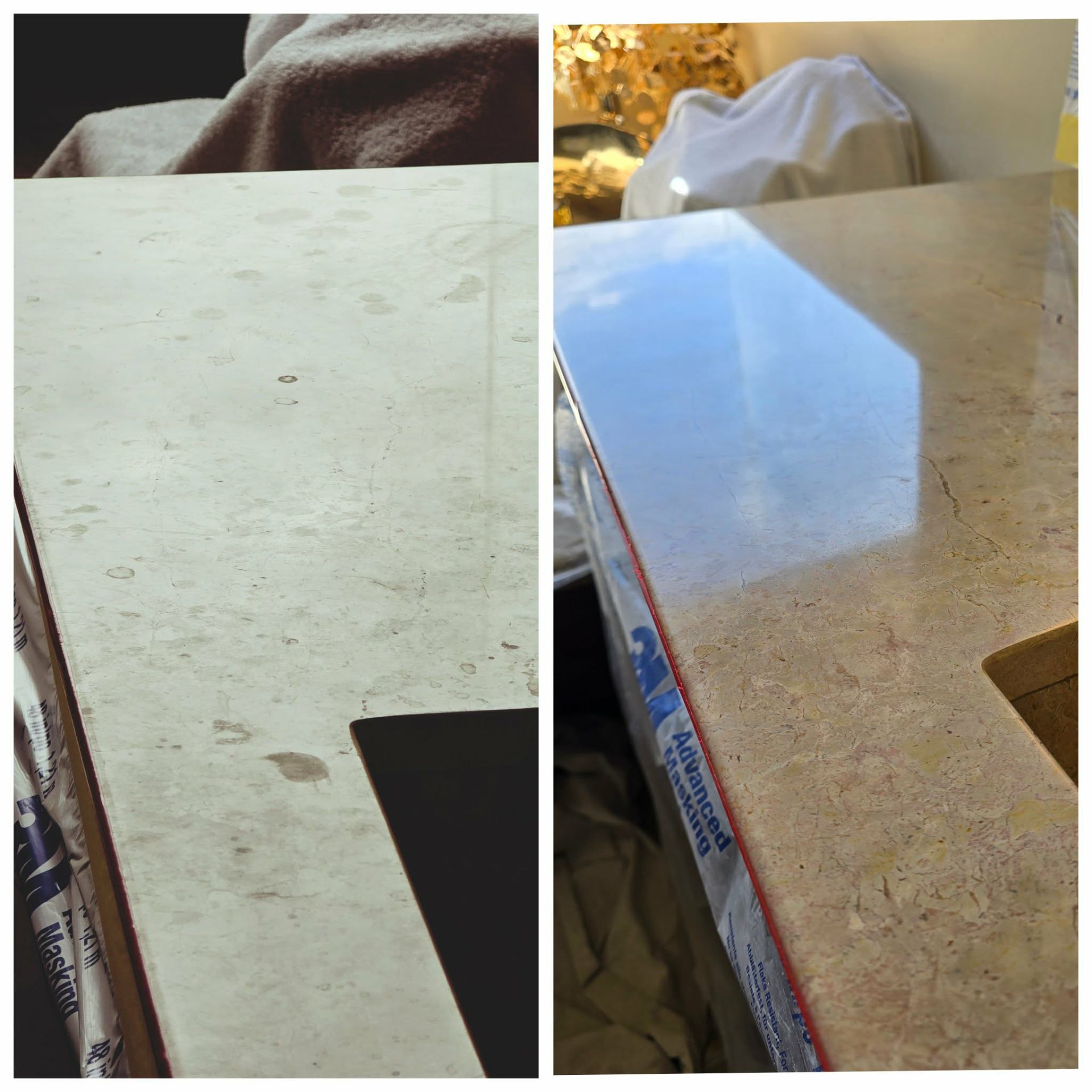 Marble Countertop Restoration - Before